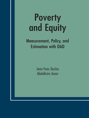 cover image of Poverty and Equity